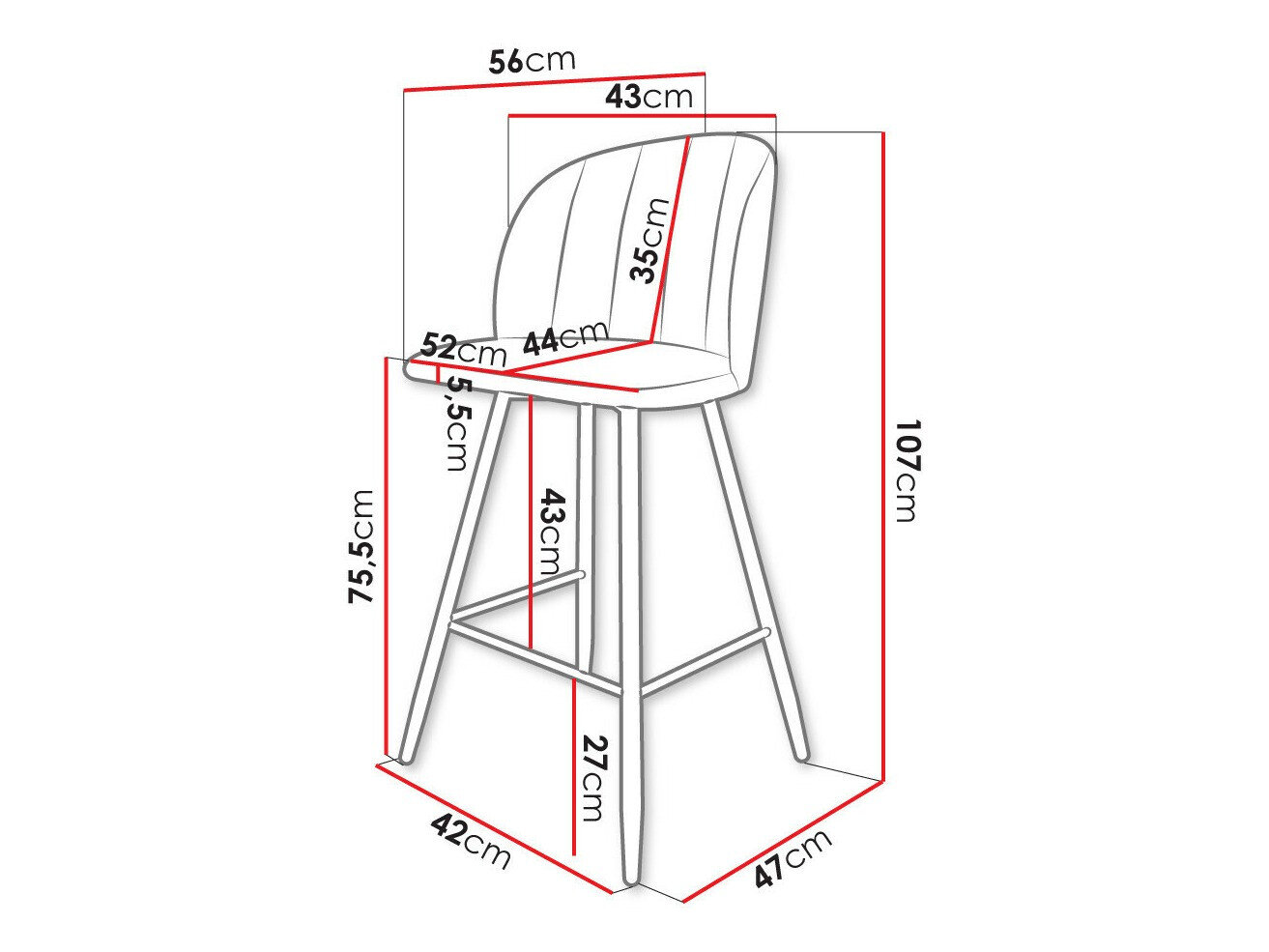 Barstol Comfivo 104 (Magic Velvet 2216)