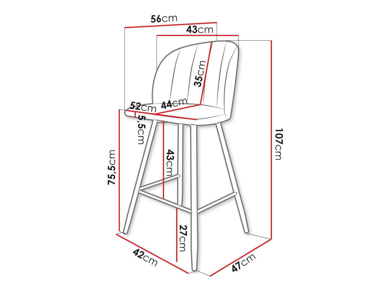 Barstol Comfivo 104 (Magic Velvet 2217)