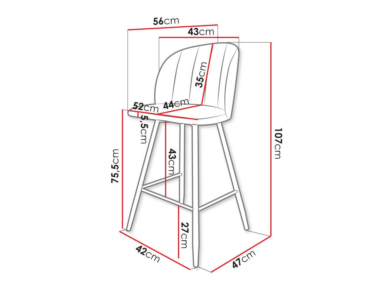 Barstol Comfivo 104 (Magic Velvet 2219)