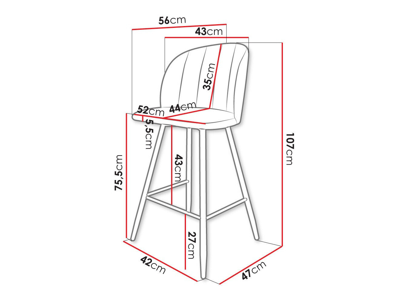 Barstol Comfivo 104 (Magic Velvet 2250)