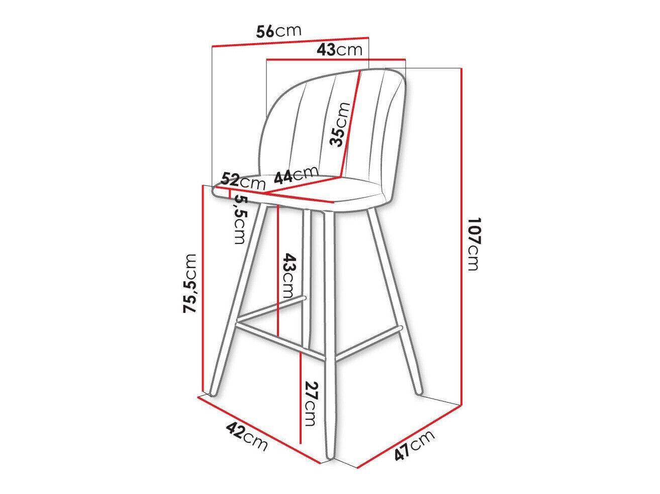 Barstol Comfivo 104 (Magic Velvet 2258)