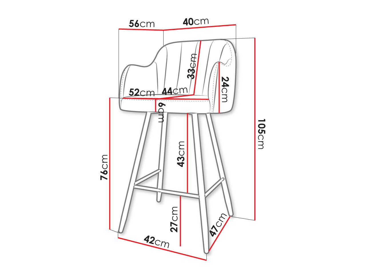 Barstol Comfivo Anser I (Magic Velvet 2225)