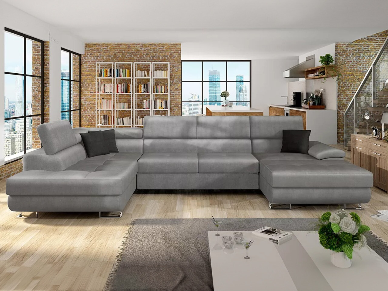Hjørnesofa Comfivo Ruta IV (Magic Velvet 2217 + Magic Velvet 2219)