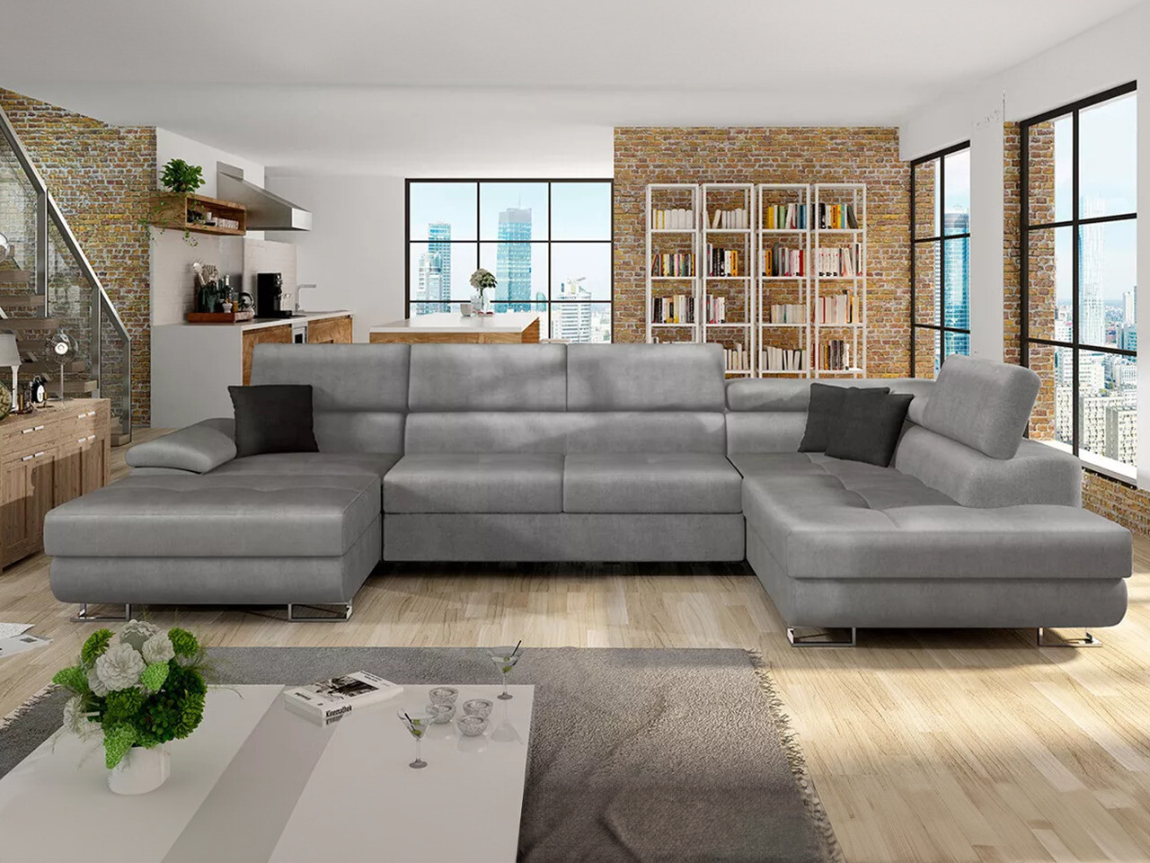 Hjørnesofa Comfivo Ruta IV (Magic Velvet 2217 + Magic Velvet 2219)