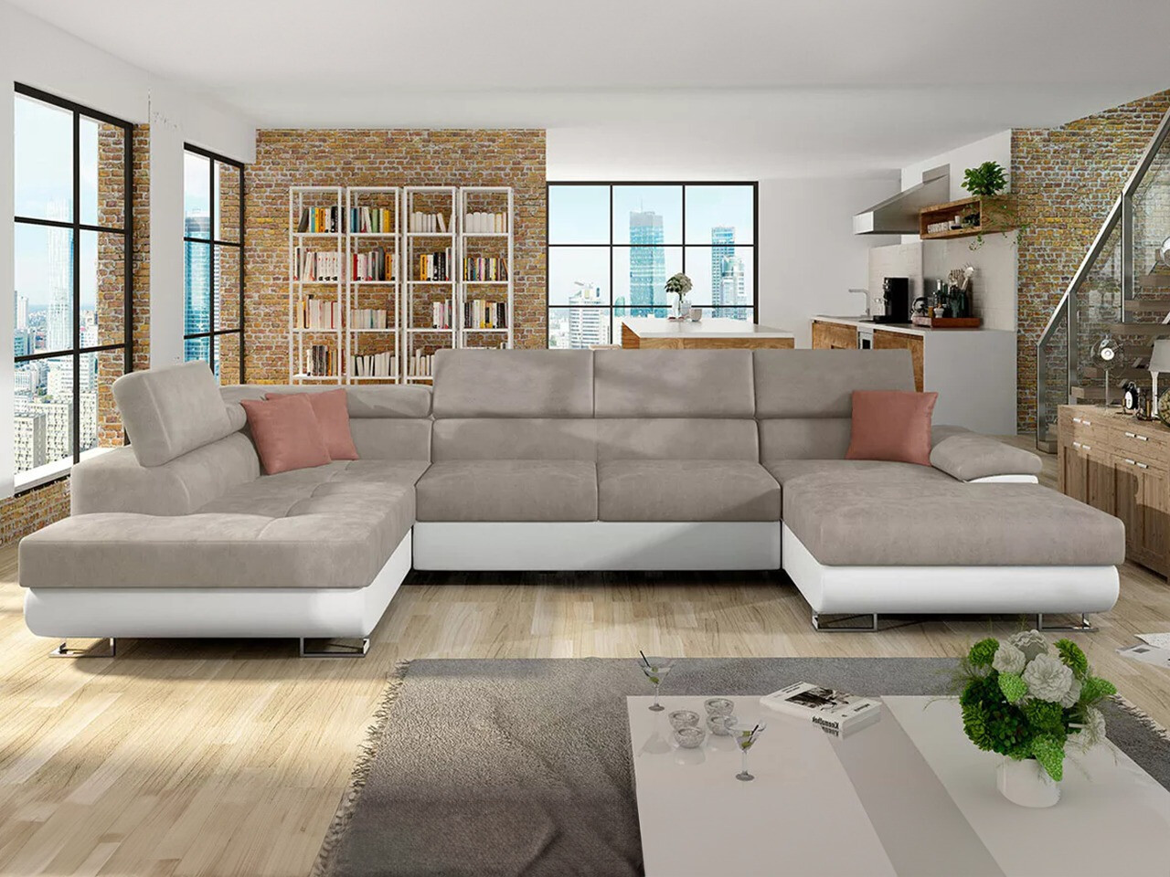Hjørnesofa Comfivo Ruta IV (Soft 017 + Uttario Velvet 2979 + Uttario Velvet 2955 St)