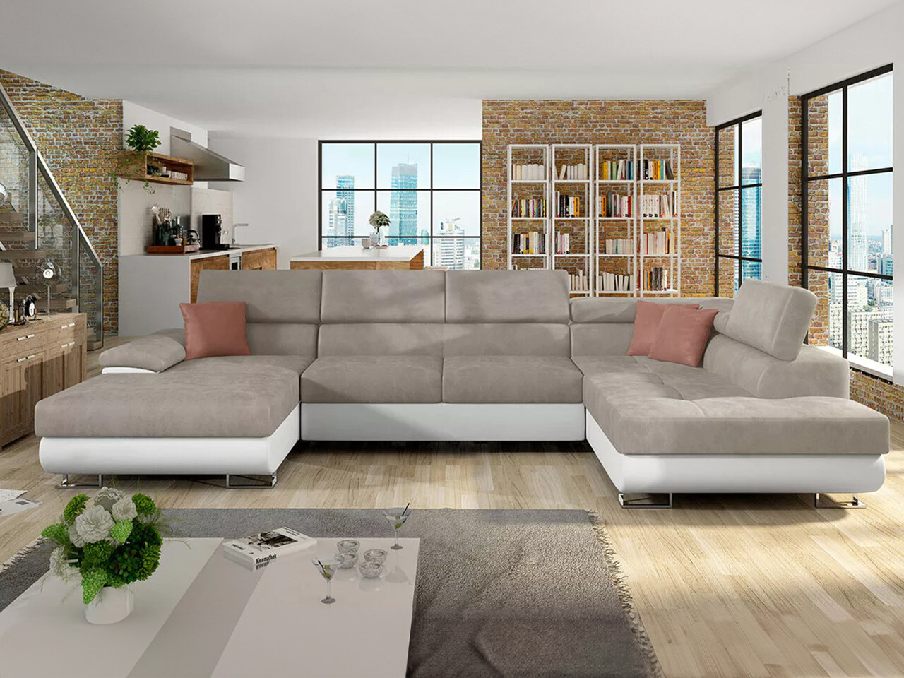 Hjørnesofa Comfivo Ruta IV (Soft 017 + Uttario Velvet 2979 + Uttario Velvet 2955 St)