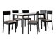 Spisestuesæt Victorville 350 (Hvid + Sort)