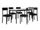 Spisestuesæt Victorville 350 (Hvid + Sort)