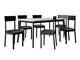 Spisestuesæt Victorville 350 (Hvid + Sort)