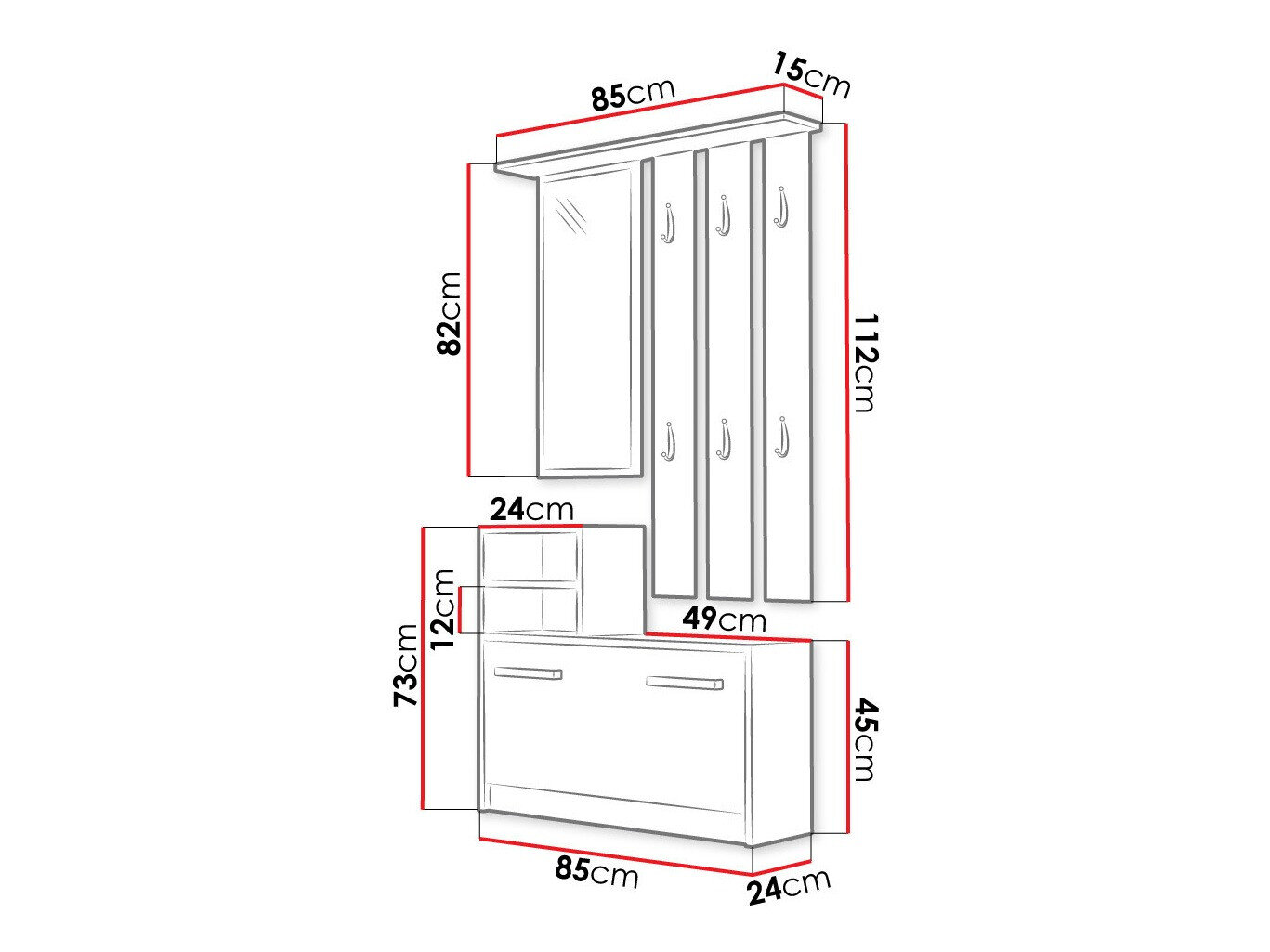 Entrésæt Mandeville 100 (Sonoma eg)