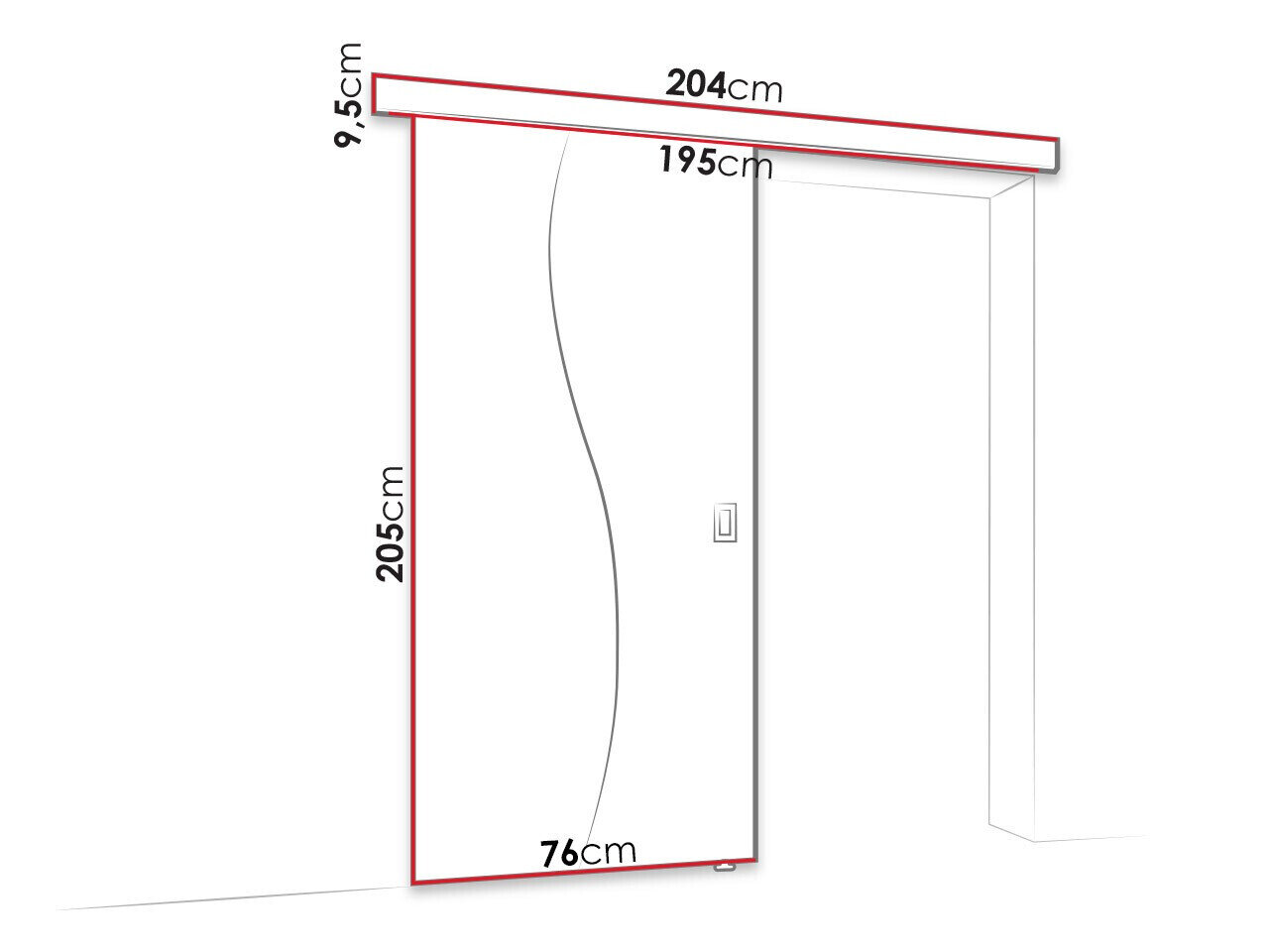Skydedør Dover 213 (Sonoma eg)