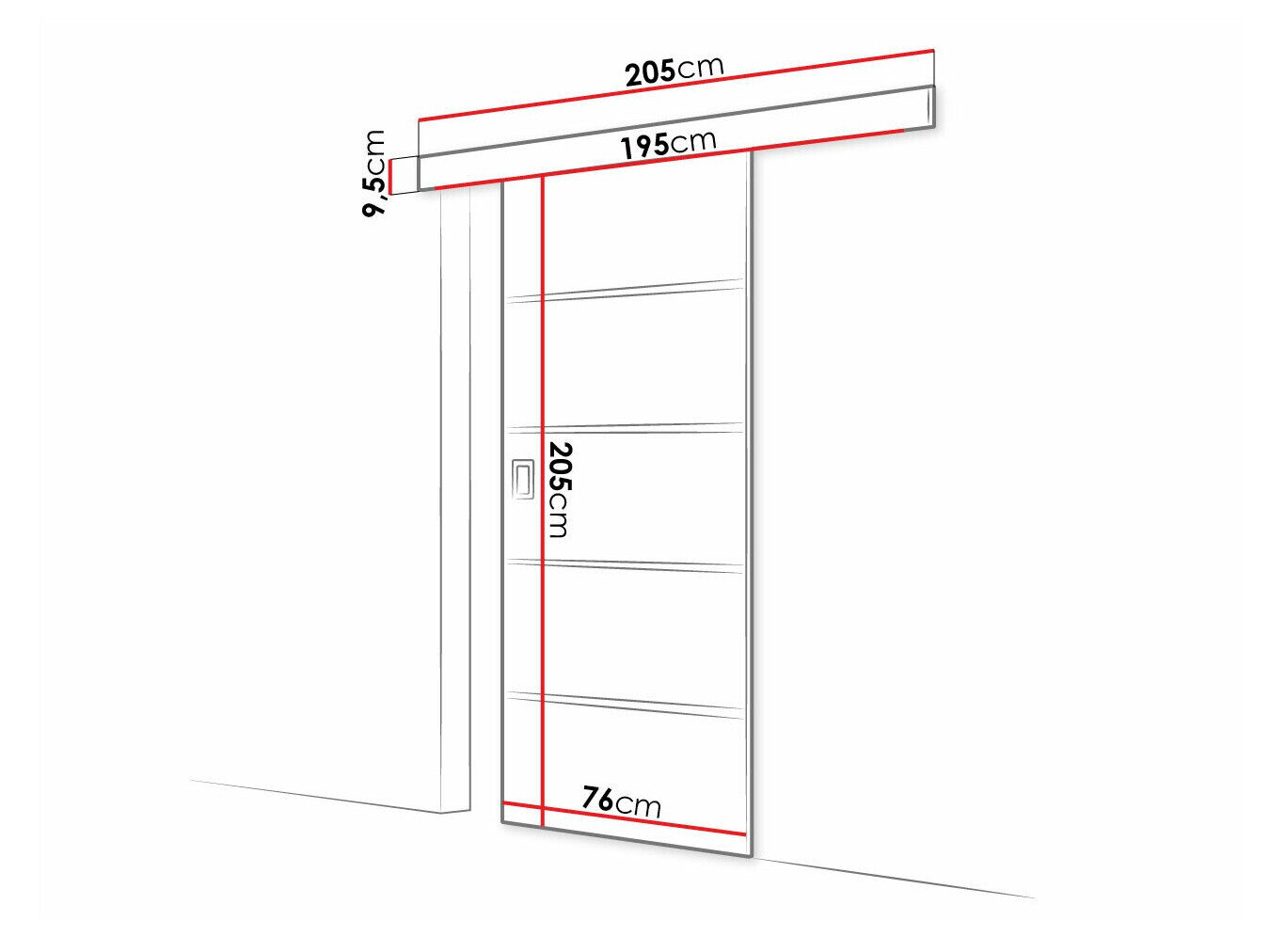 Skydedør Dover 214 (Craft egetræ)