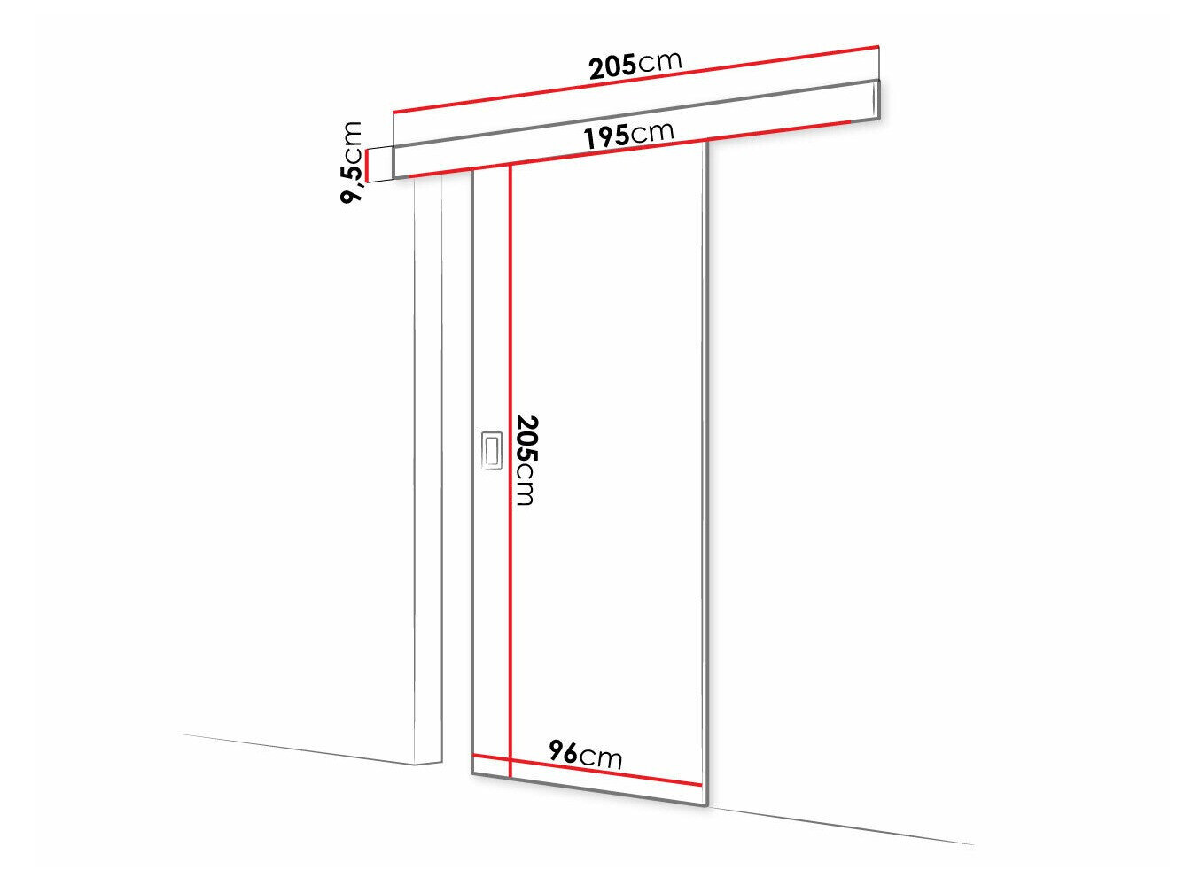 Skydedør Dover 169 (Grafit)