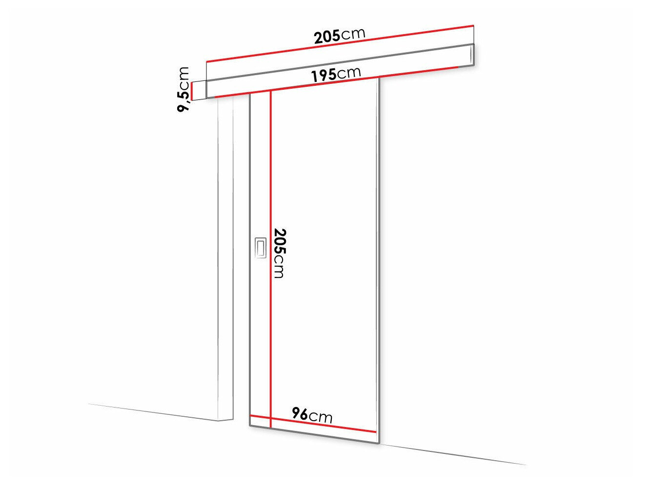 Skydedør Dover 169 (Mørk aske)