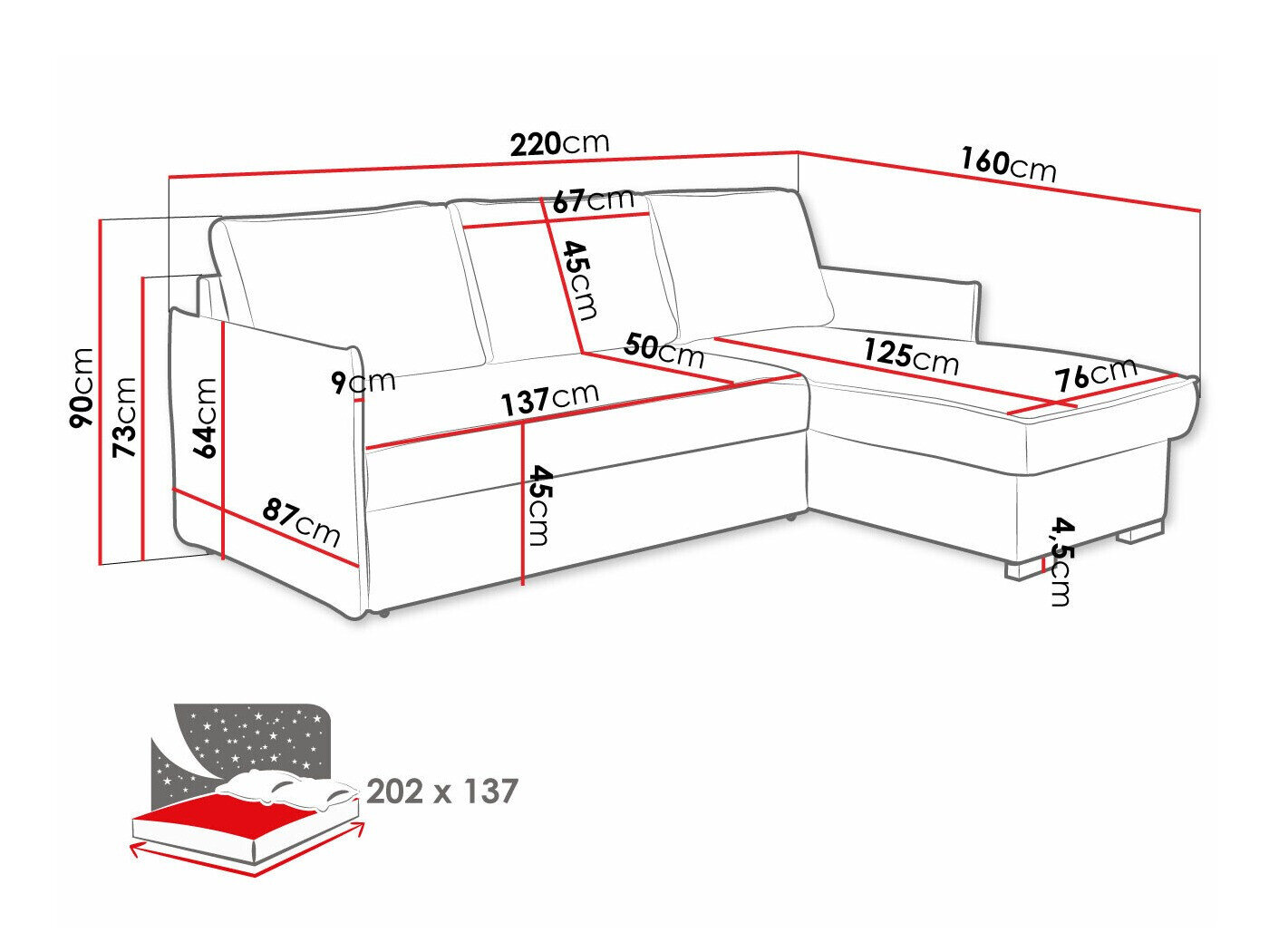 Hjørnesofa Columbus 208 (Poso 02)