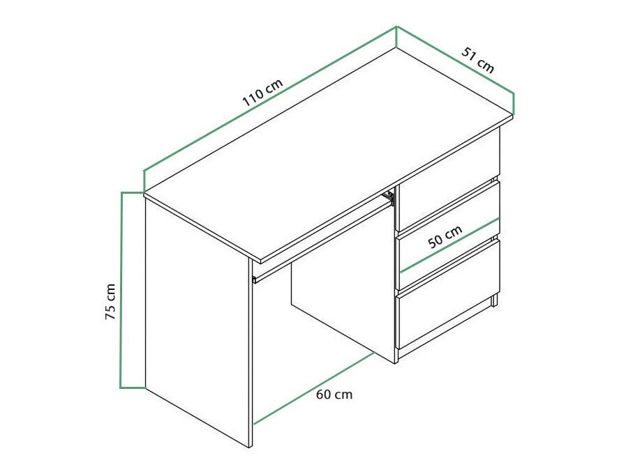 Skrivebord Cirdora 108 (Hvid)