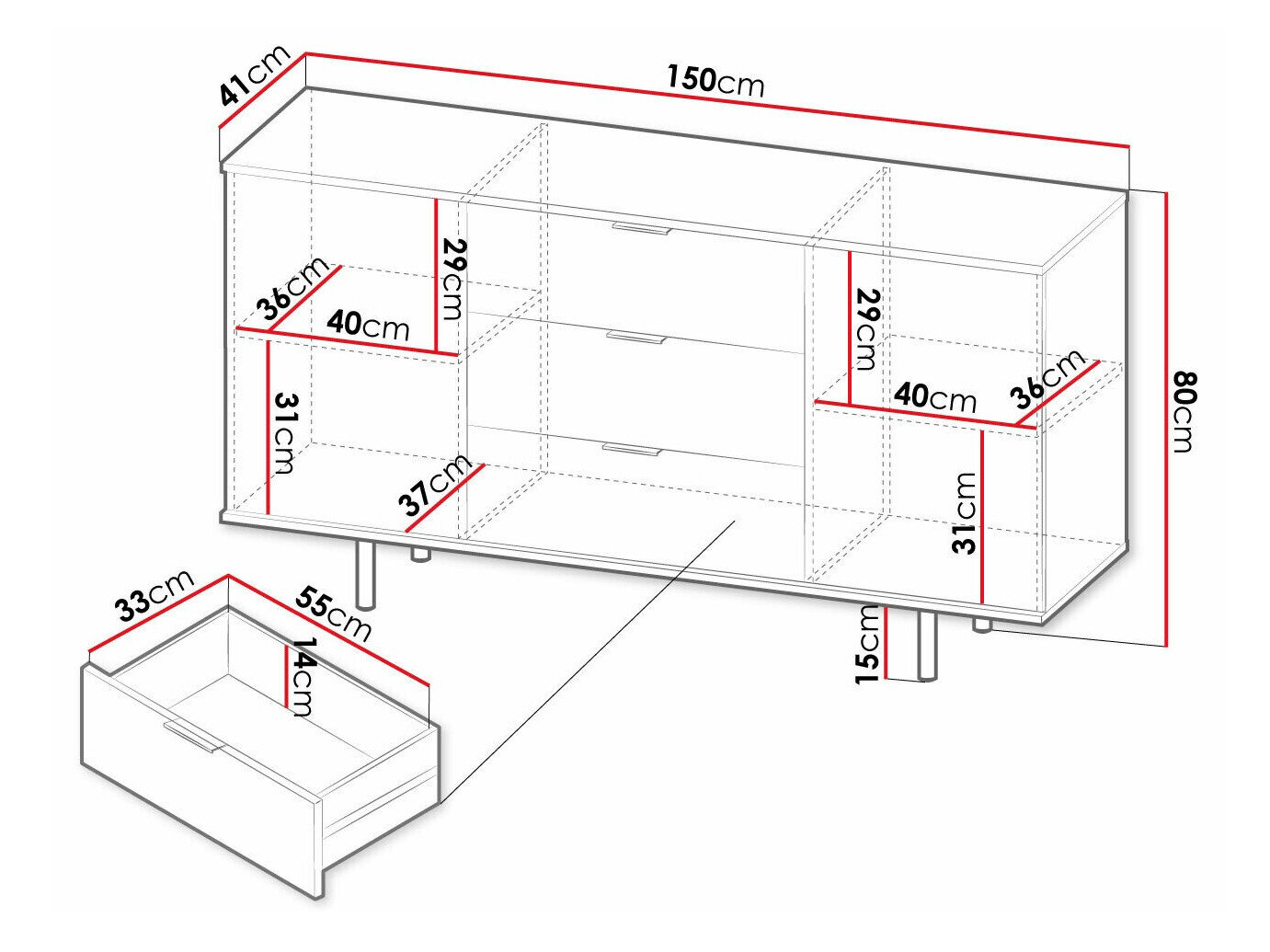 Kommode Virdomi 101 (Kashmir)