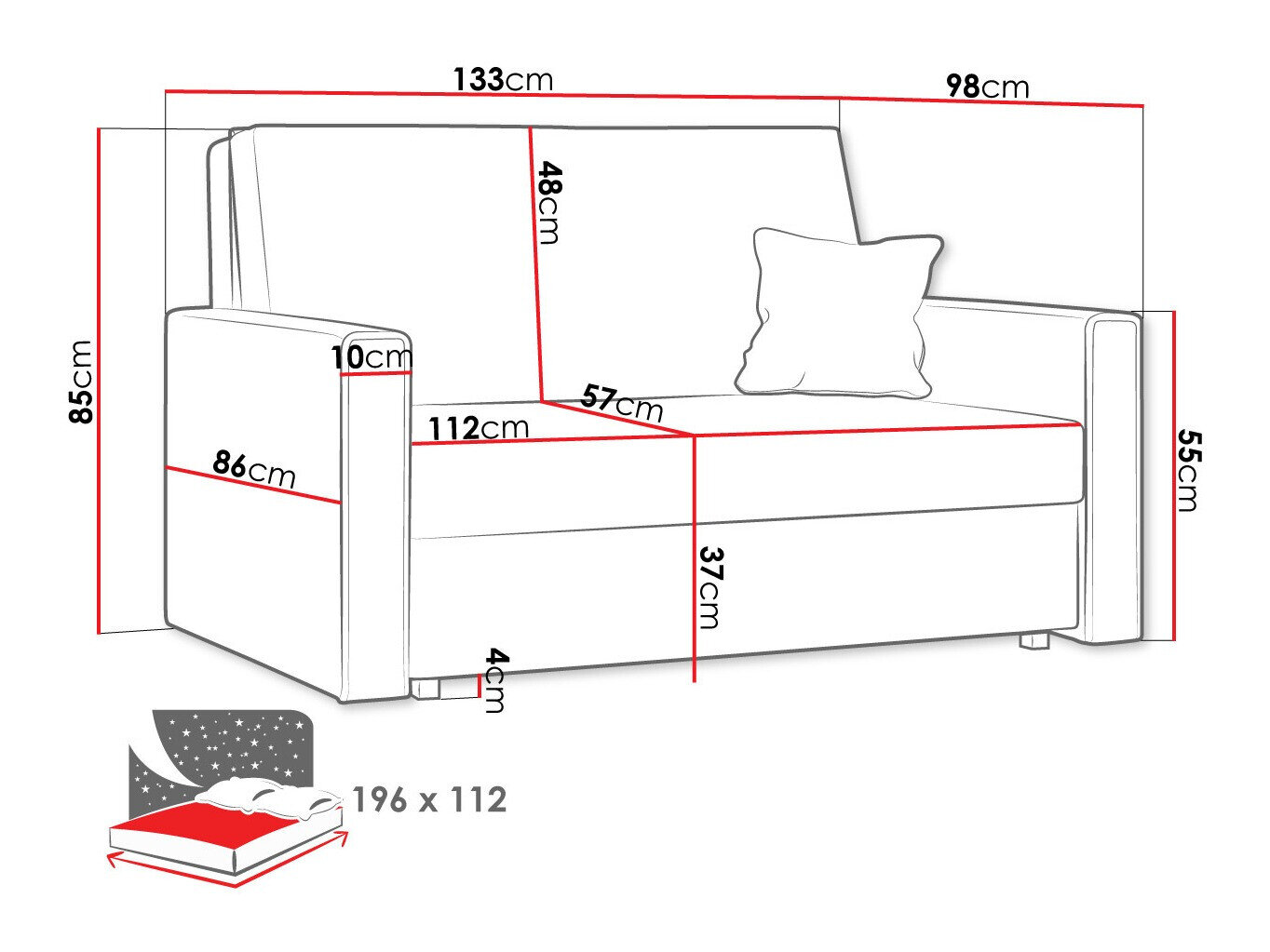 Sovesofa Columbus 189 (Poso 22)