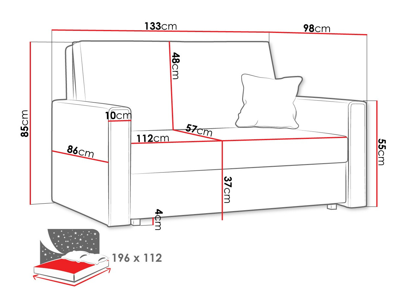 Sovesofa Morel II (Poso 100)