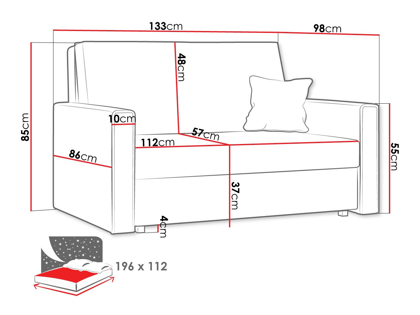 Sovesofa Morel II (Poso 110)