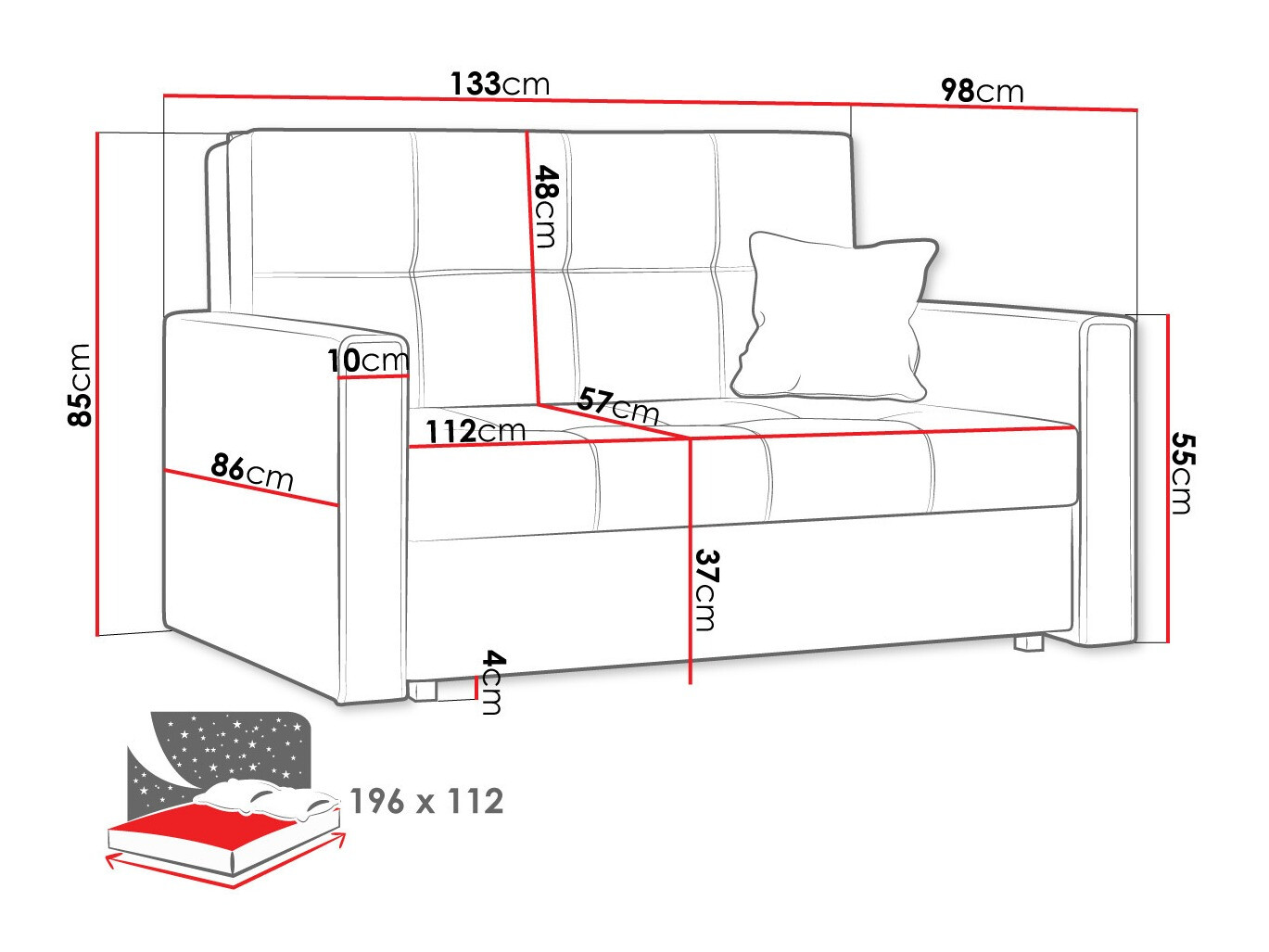 Sovesofa Nuvora II (Manila 05)