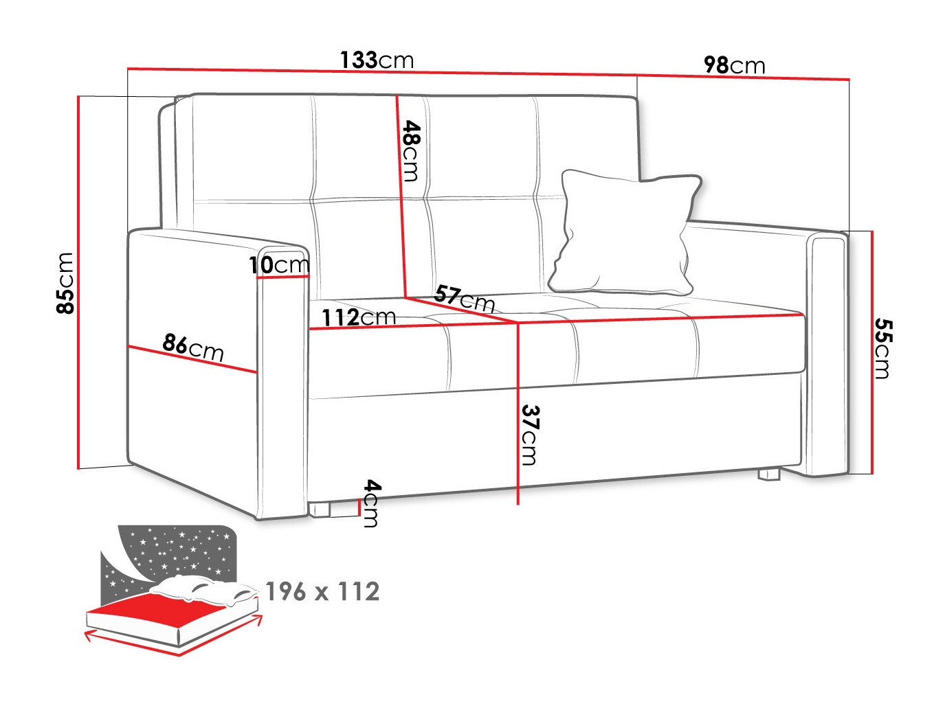 Sovesofa Nuvora II (Manila 31)