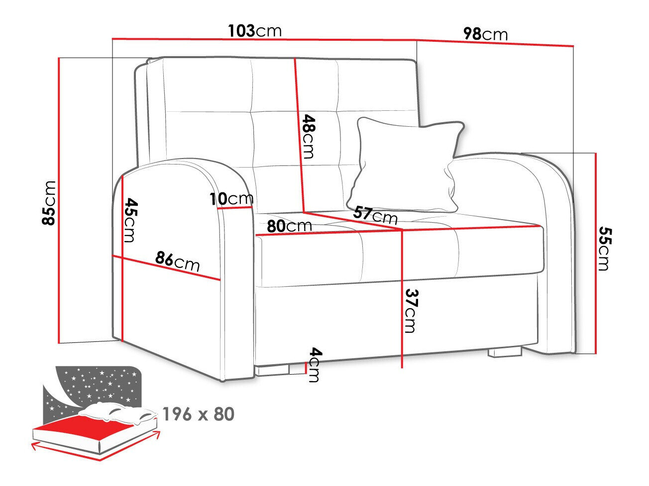 Lænestol Columbus 114 (Kronos 01)