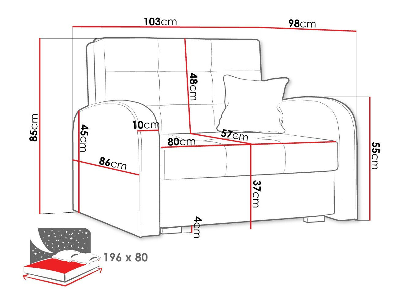 Lænestol Columbus 114 (Kronos 07)