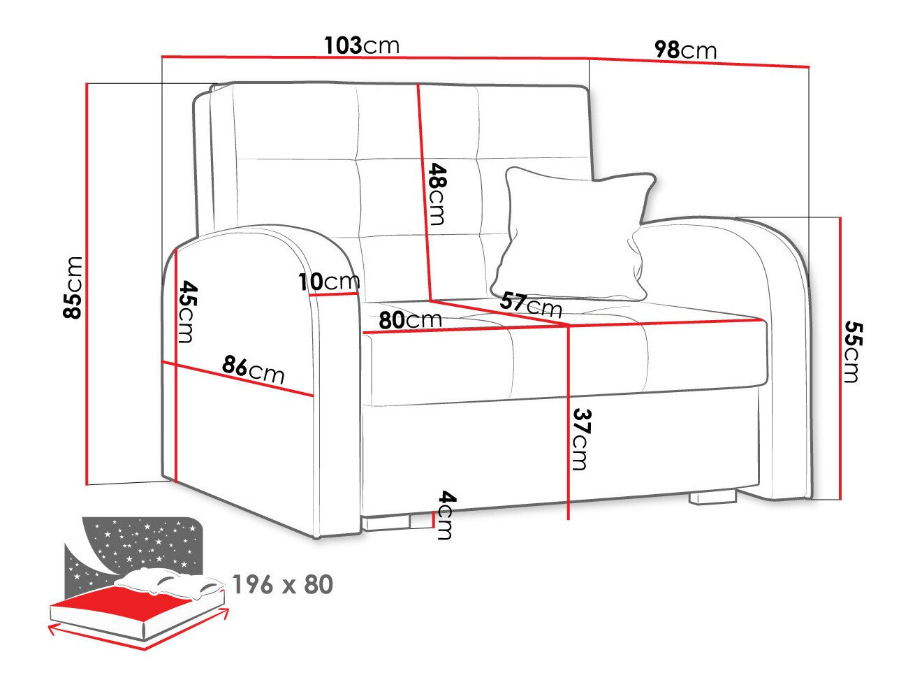 Lænestol Columbus 114 (Kronos 19)