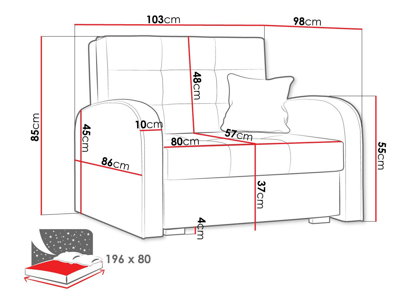 Lænestol Columbus 114 (Kronos 26)