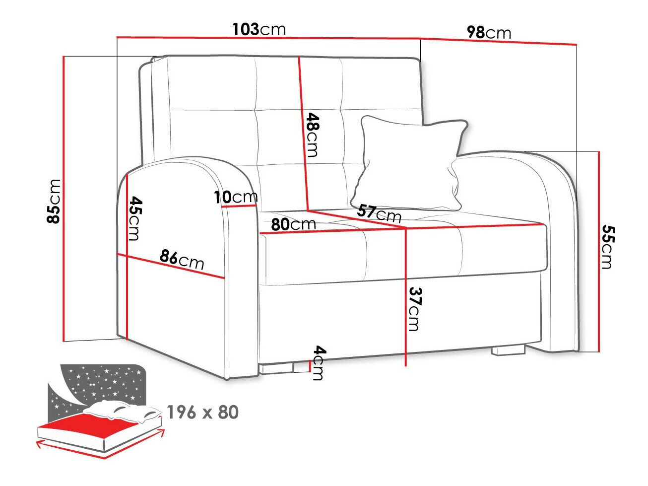 Lænestol Columbus 114 (Paros 3)