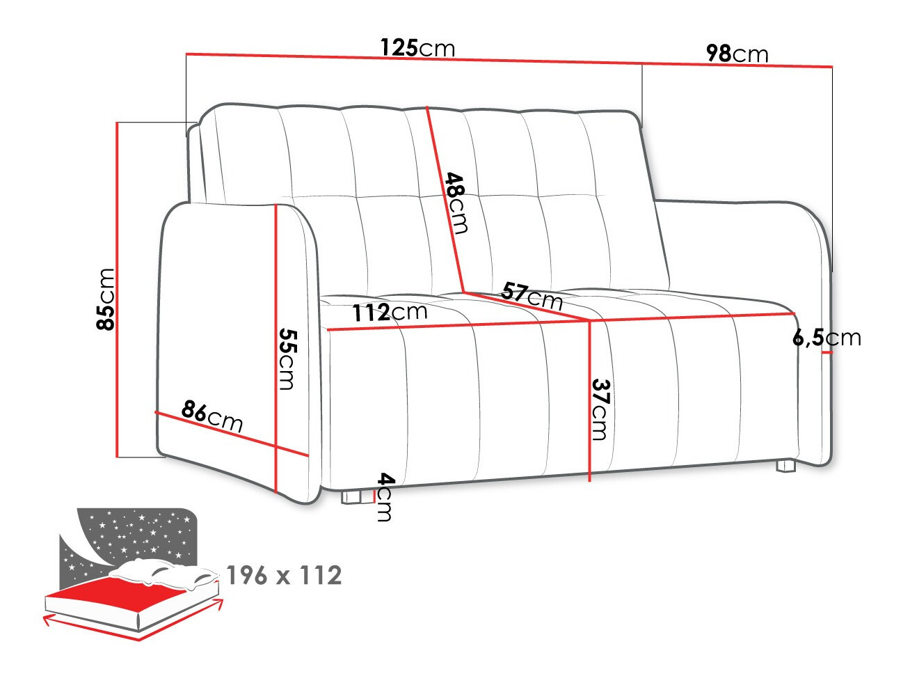Sovesofa Aquarin II (Country 3)