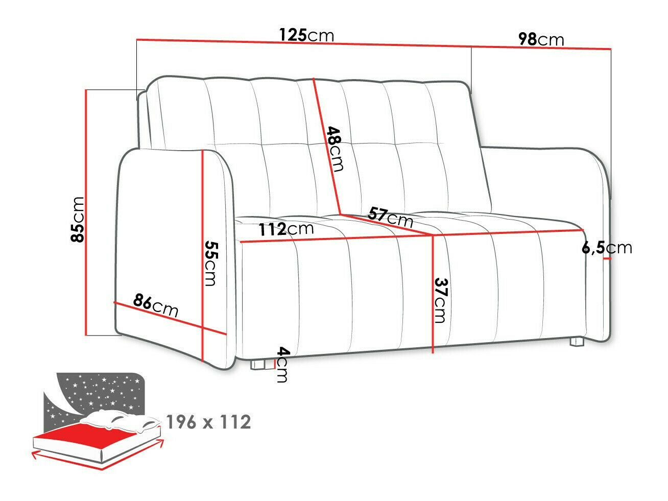 Sovesofa Aquarin II (Paros 03)