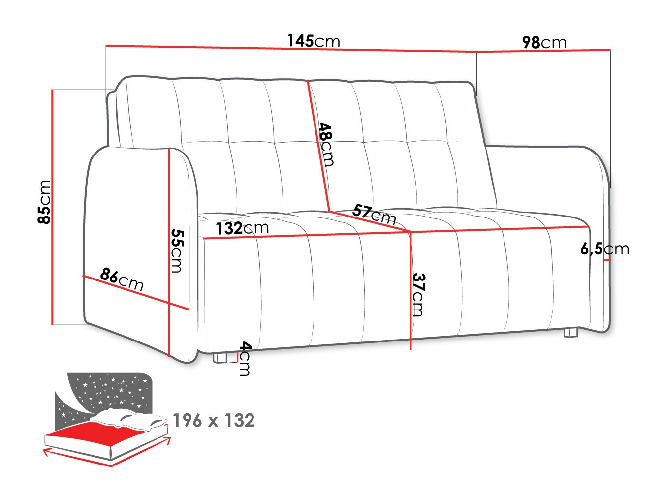 Sovesofa Aquarin III (Country 12)