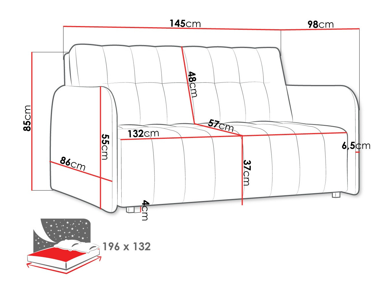 Sovesofa Aquarin III (Country 3)