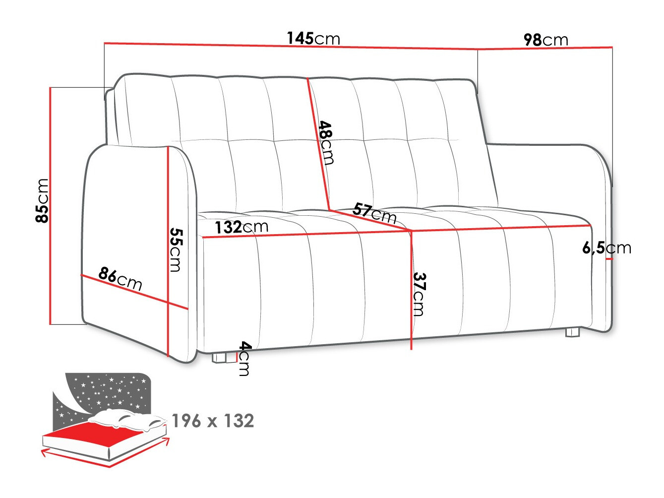 Sovesofa Aquarin III (Country 8)