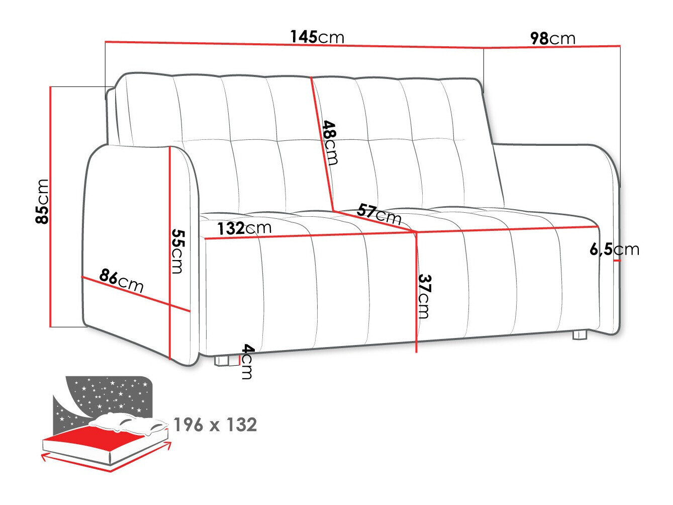 Sovesofa Aquarin III (Kronos 22)