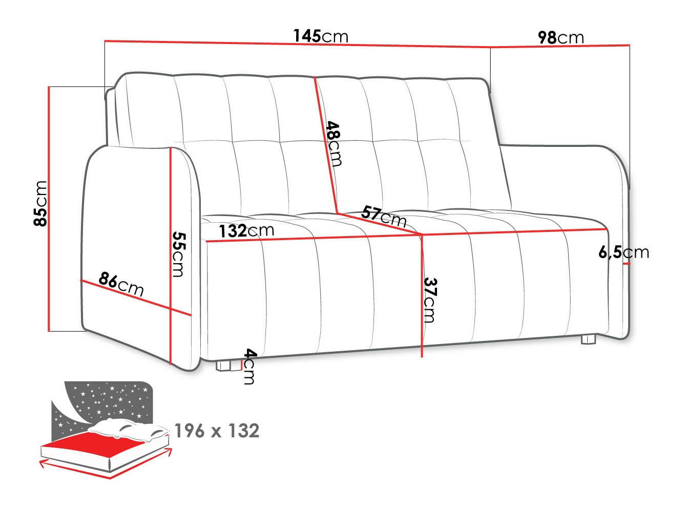 Sovesofa Aquarin III (Paros 03)