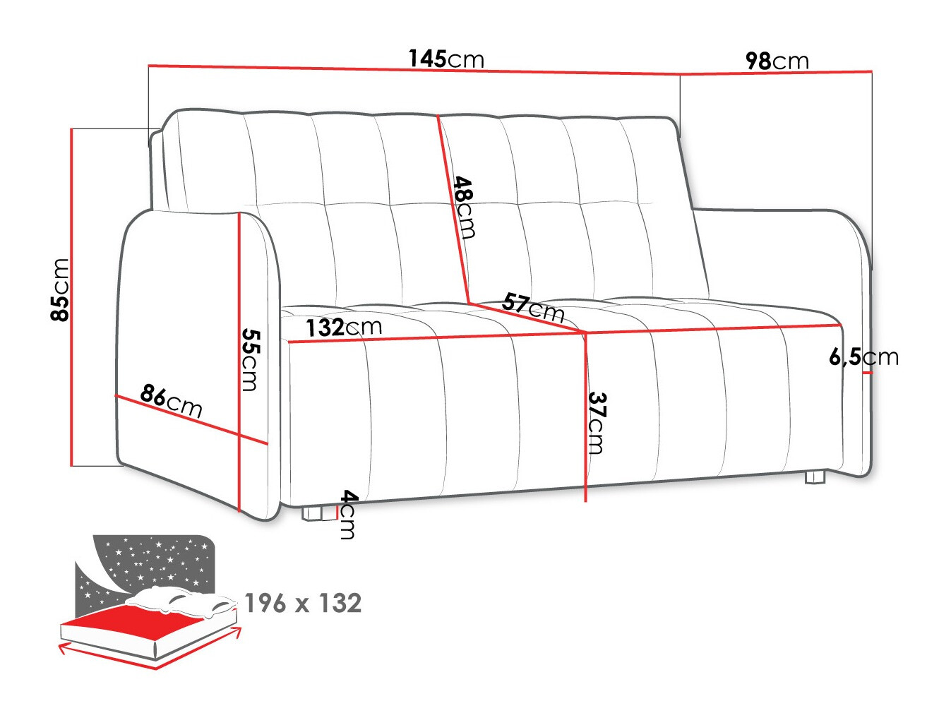 Sovesofa Aquarin III (Paros 06)