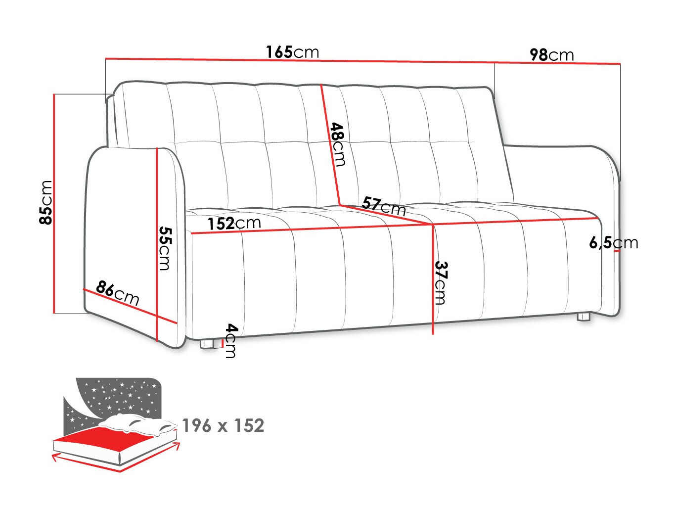 Sovesofa Aquarin IV (Paros 05)