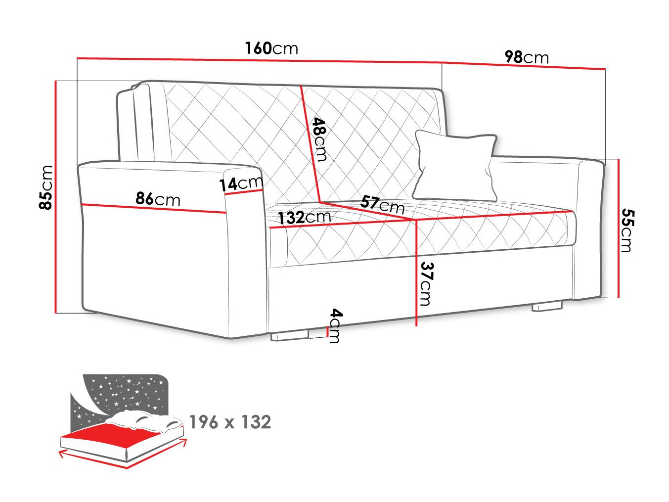 Sovesofa Clarona III (Zanzibar 182)