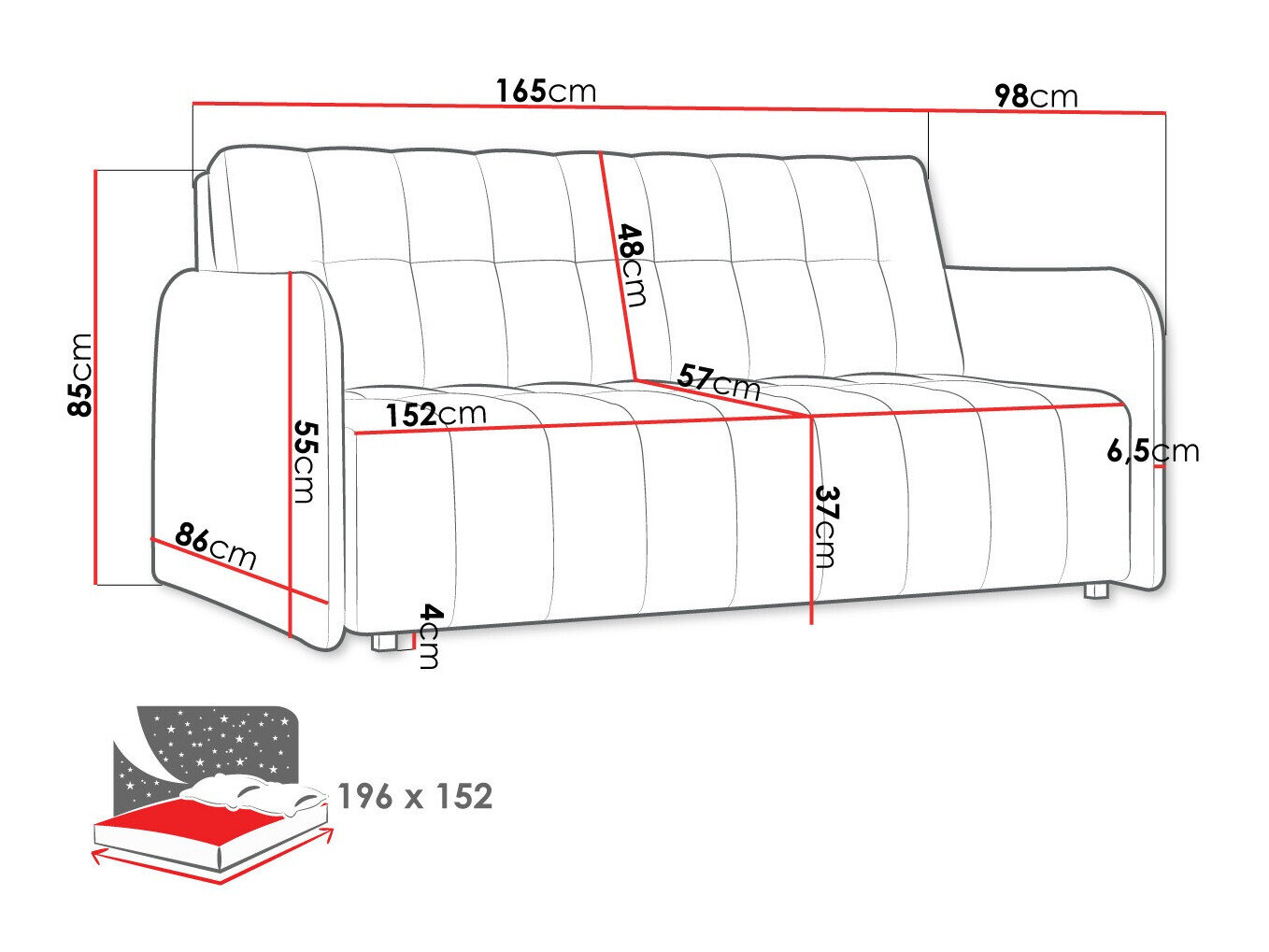Sovesofa Columbus 179 (Paros 3)