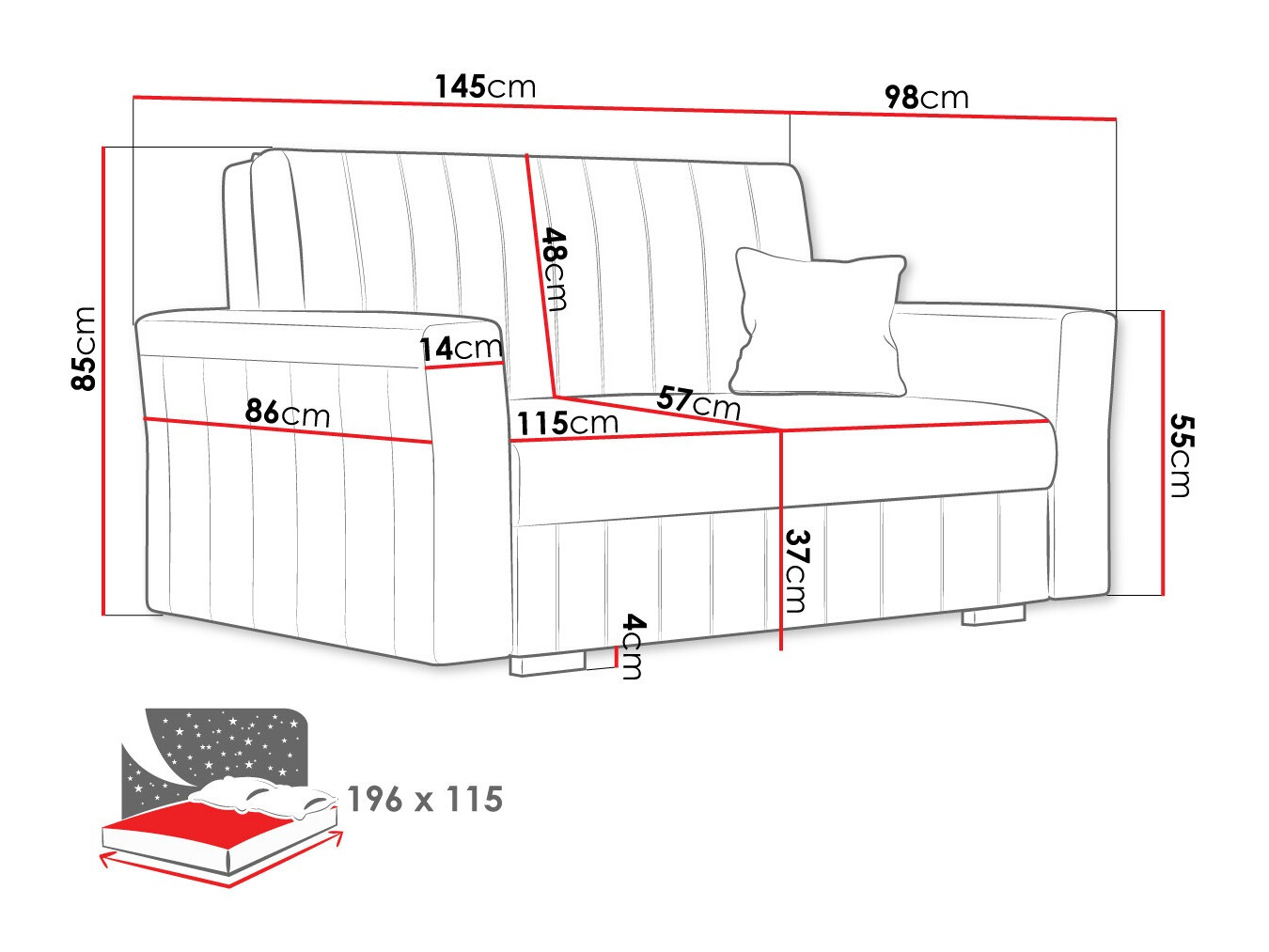 Sovesofa Orinen II (Kronos 31)