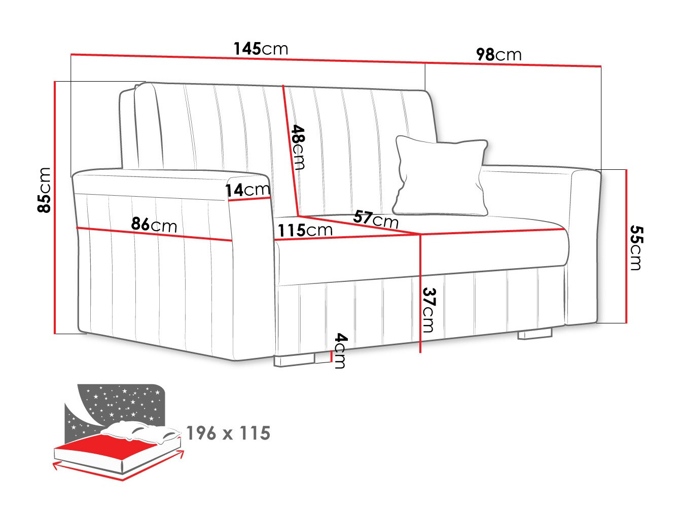 Sovesofa Orinen II (Paros 02)