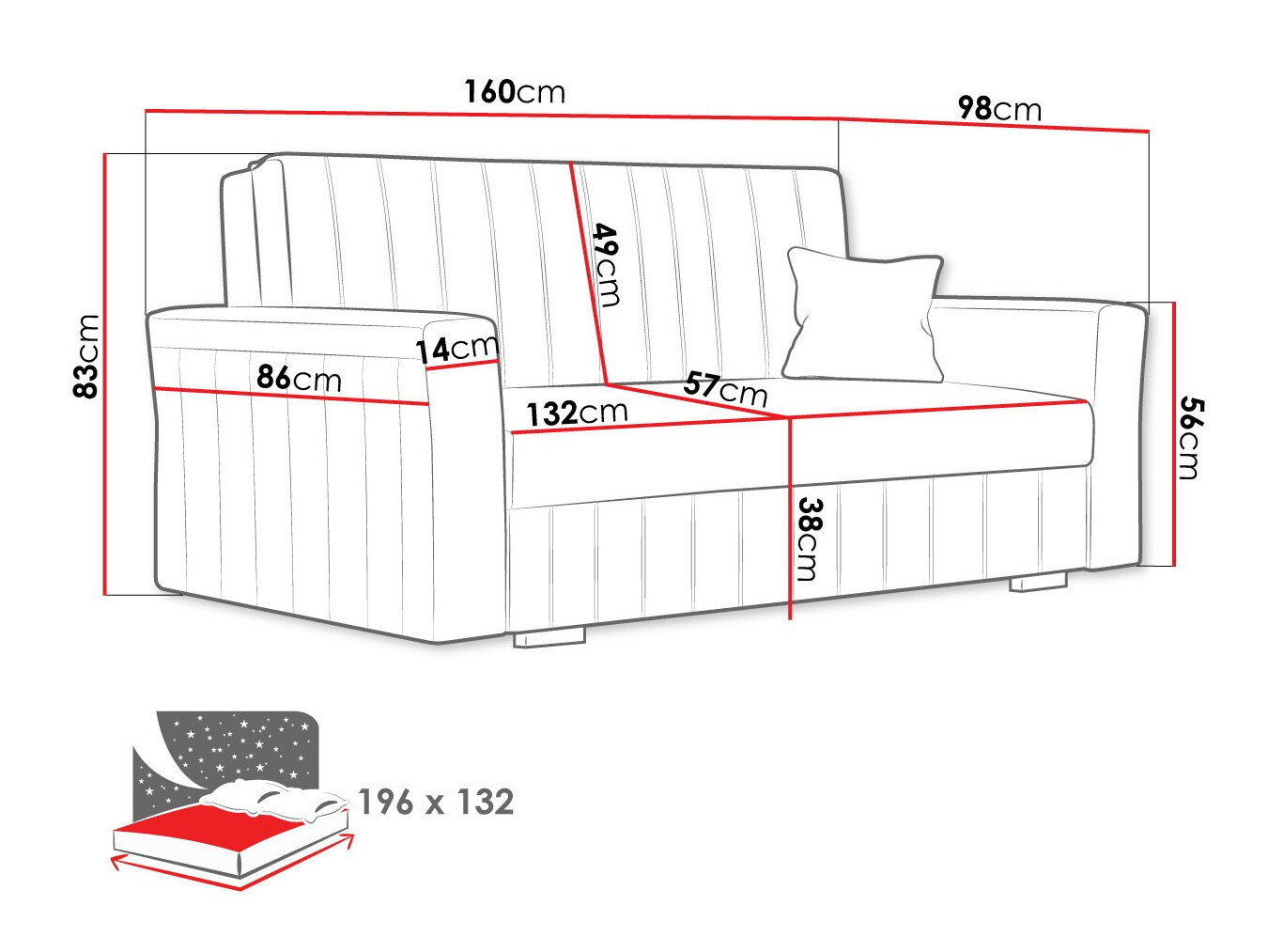 Sovesofa Orinen III (Kronos 07)