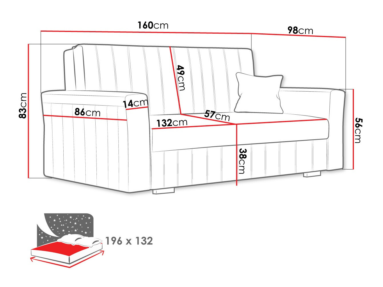 Sovesofa Orinen III (Kronos 27)