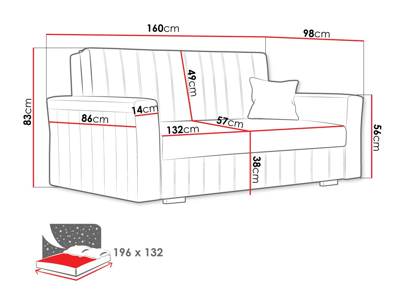 Sovesofa Orinen III (Kronos 31)
