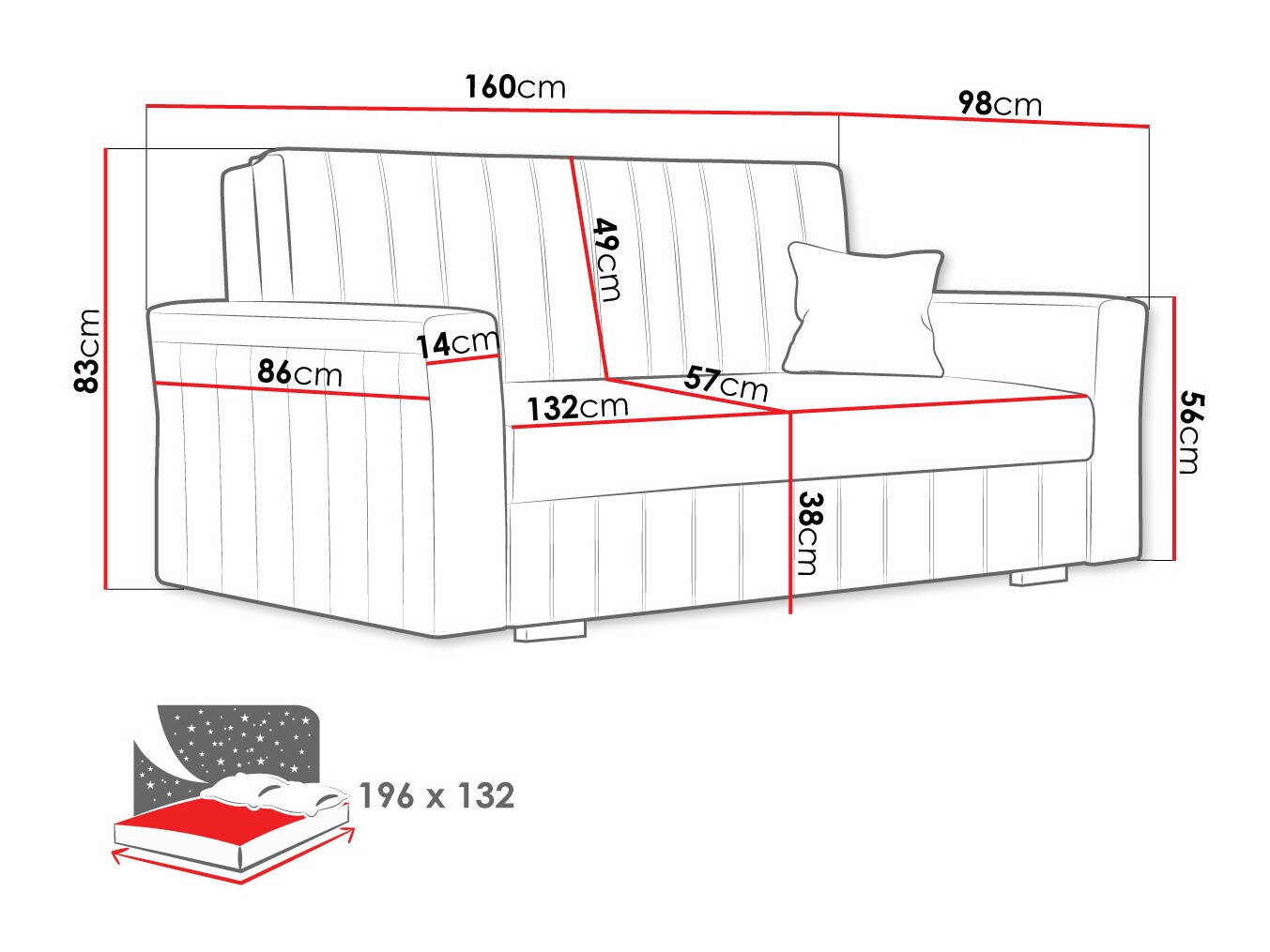 Sovesofa Orinen III (Paros 05)