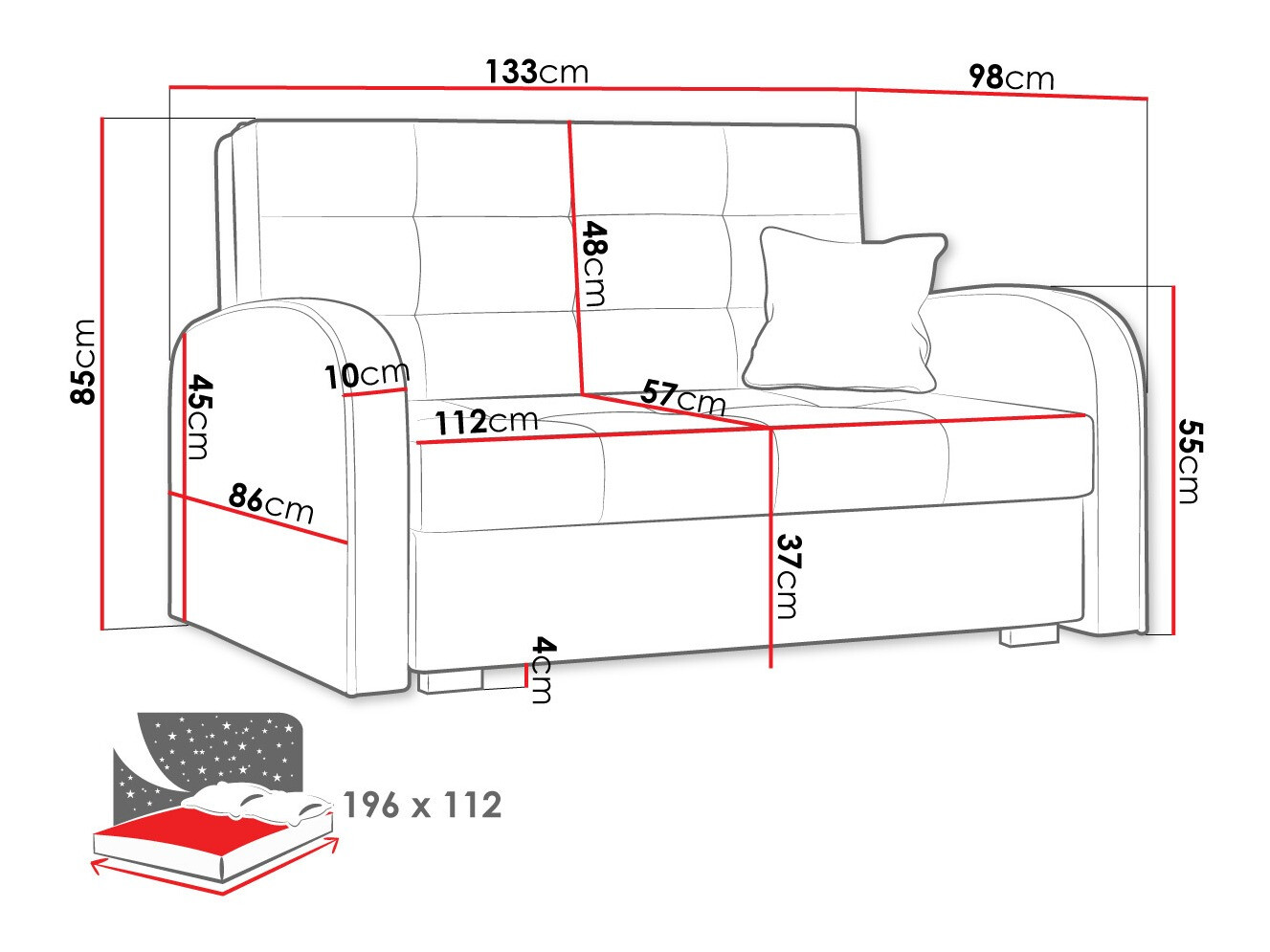 Sovesofa Silona II (Kronos 01)