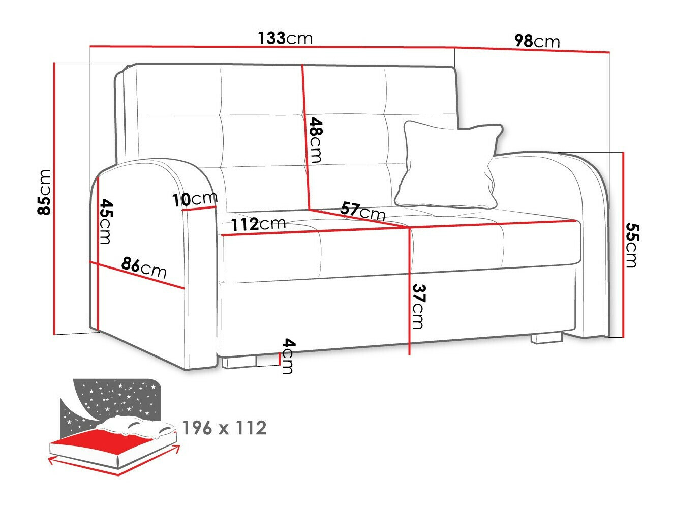 Sovesofa Silona II (Kronos 19)